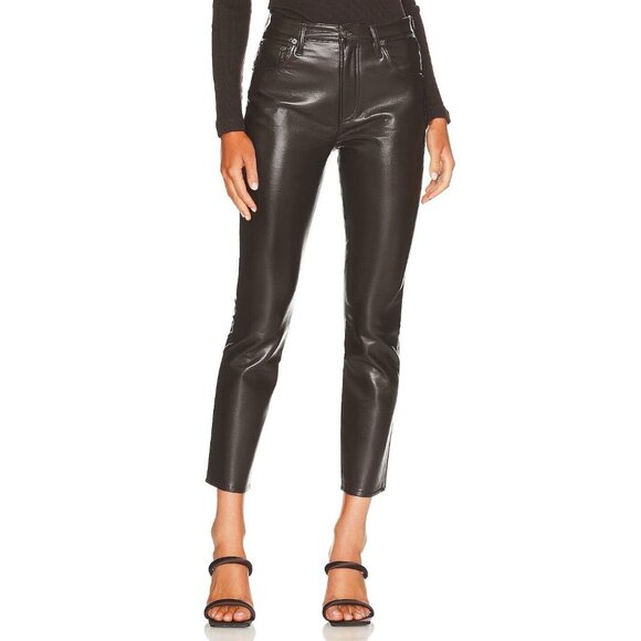 Citizens Of Humanity Pants - Citizens of Humanity Jolene High Rise Vintage Slim Leather Black